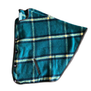 Janie & Jack Green Plaid Cape Girls' 5-6